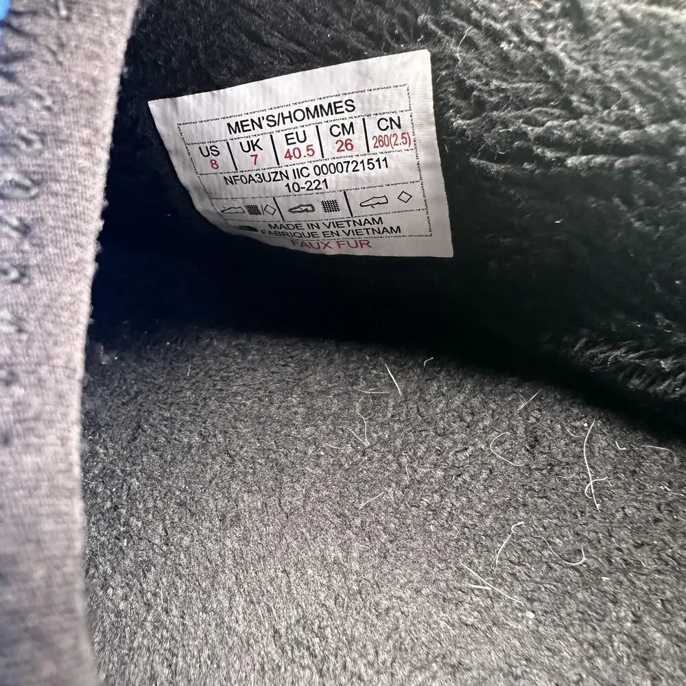 The North Face ThermoBall Eco Traction Mule Shoes Mens Size 8 Blue Slippers